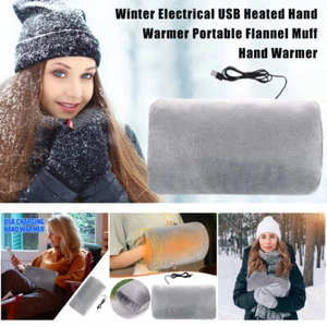 50℃ Winter Electrical USB Heated Hand Warmer Portable Flannel Muff Hand Warmer - Picture 1 of 16