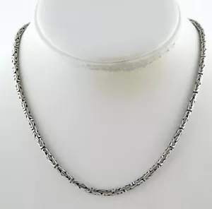 Collana catena bizantina argento sterling Rodney de Gruchy 925 3,05 mm 25,5 g 16 pollici - Foto 1 di 11