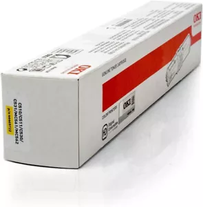 Genuine 44469722 Yellow Toner Cartridge for Oki C510 C511 C530 C531 MC561 MC562 - Picture 1 of 1