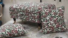 Princess Footstool newly-upholstered in Emma Bridgewater Oak & Berries fabric - 