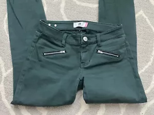 Cabi Reißverschluss Skinny Moto Stretch Denim Jeans grün Größe 2 - Bild 1 von 5