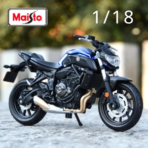 Maisto 1/18 2018 YAMAHA MT-07 Motorcycle Model Diecast Racing Sports Bike Toy - Picture 1 of 15