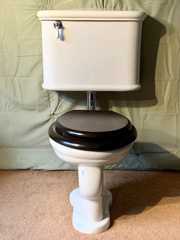 Antique wall mounted toilet restored Cover