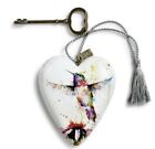 Figurine de collection DEMDACO Hummingbird Art Heart aquarelle 4 pouces pierre résine