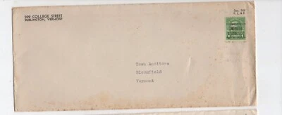 United States used cover 596 inverted Burlington Vermont precancel - Image 1 of 2