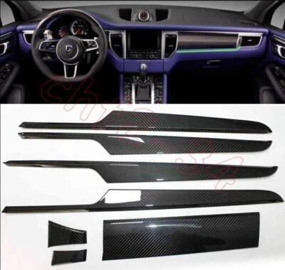 Dry Carbon fiber Interior Accessories Cover Trim 7pcs For Porsche Macan(s) LHD Foto 1 de 4