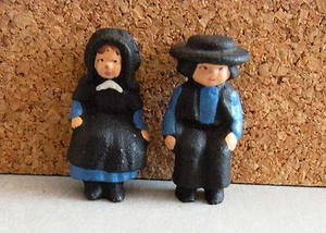 VINTAGE GUSSEISEN PAAR AMISH KINDER JUNGE UND MÄDCHEN - Bild 1 von 2