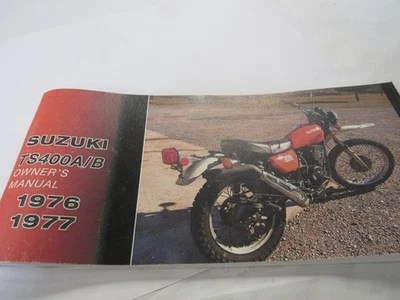 Suzuki TS400 manual del propietario 1976 1977 TS400a TS400B Foto 1 de 4