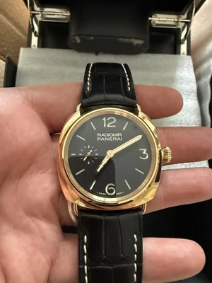 COMO NUEVO Panerai Radiomir ORO ROSA 18K Negro PAM 378 42mm PAM0378 Limitado De 300 Foto 1 de 4