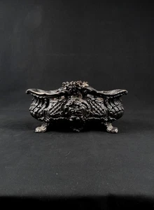 Ancienne jardinière en fonte noire style Rocaille fin XIXème - Bild 1 von 11