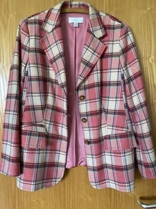 Elegance Blazer 46 Rosa Weiss kariert - Bild 1 von 5