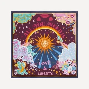 NIB! Liberty All You Need Is Love & Liberty Silk Scarf Limited Edition 150th - Picture 1 of 7