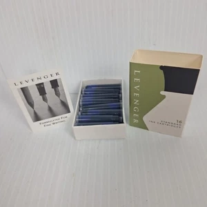 Levenger Fountain Pen Ink Cartridges - Box of 16 Standard - Cobalt Blue - Picture 1 of 5