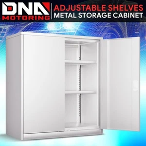 36" Lockable Heavy Duty Metal Storage Cabinet w/ Drawer&Adjustable Shelves White - Picture 1 of 7