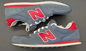 New Balance 500 Mens Size 13 D Gray Blue Red Sneakers Shoes Low Top Lightly Worn - Picture 1 of 7