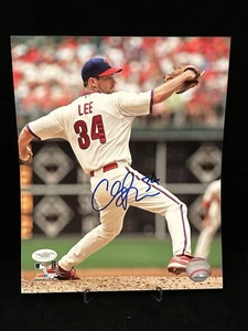 CLIFF LEE PHILADELPHIA PHILLIES AUTOGRAPHED 8X10 PHOTO WORLD SERIES JSA COA - Picture 1 of 4
