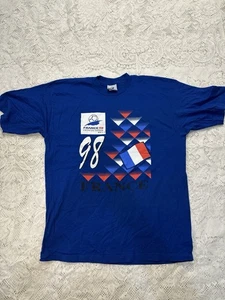 Vintage France 98 Coupe Du Monde FIFA World Cup Shirt Print XL 1994 - Bild 1 von 5