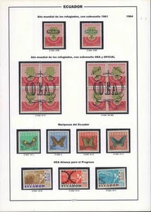 ECUADOR 1964 C432-C434, 720-733, C426-C434 FARFALLE UFFICIALI OEA MINT MNH - Foto 1 di 1