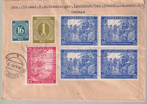 Gem.Ausgaben, Mi. 966/4er u.a., R-Landshut, 22.6.48 - Bild 1 von 5