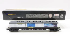 H0 ROCO Millenium Express Containertragwagen Opel DB Güterwagen DC OVP N102 - Picture 1 of 2