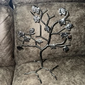 Wrought Iron Tree Necklace Hanger Table Decoration 12” X 9” - Picture 1 of 5