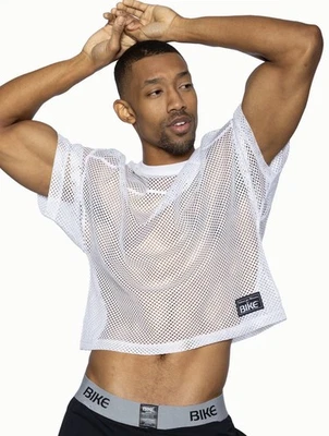 Велосипедная спортивная мужская тренировочная футболка с коротким рукавом белый размер L/XL сетка футбол - Изображение 1 из 4