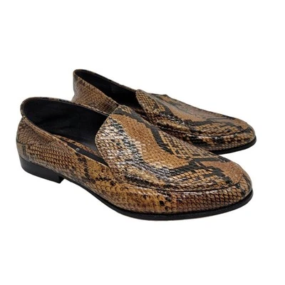 Mocassim feminino Vince Camuto couro Jendeya estampa de cobra tamanho 6 UE 36,5 - Imagem 1 de 4