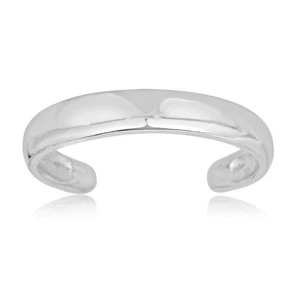 AVORA 10K White Gold Adjustable Minimalist Toe Ring - Picture 1 of 5