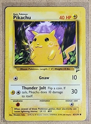 Pokémon TCG Pikachu Yellow Cheeks RARE 087/130 - Image 1 of 4