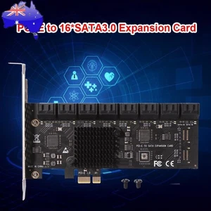 SA3116J PCIE Adapter 16 Port 6Gbps PCI-Express X1 to SATA 3.0 Expansion Card - Afbeelding 1 van 8