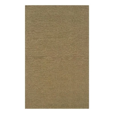 Linon Classic Stripe Hand Woven Wool 3'6"x5'6" Rug in Cedar Green - Image 1 of 4