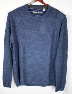 Robert Graham Mens 2XL Crew Neck Sweater Linen Knit Long Sleeve Pullover NEW$228 - Picture 1 of 11