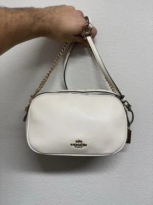 Bolso Bandolera Coach F29000 para Cámara Cuero Blanco Foto 1 de 4