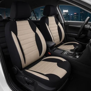 2x Sitzbezüge passend für Subaru Forester S5 ab 2020 (Schwarz-Beige) - Bild 1 von 12