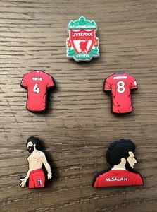 Liverpool Salah Virgil Gerrard CROC CHARM NEW Collectible 5 Pack Fan Bundle - Picture 1 of 3