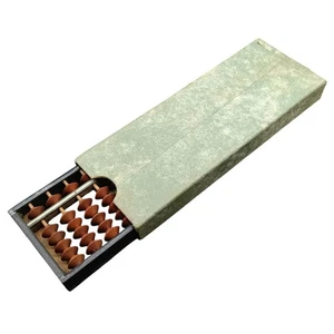 Vintage Soroban Abakus aus Holz 13-reihig mit grüner Schutzbox - Bild 1 von 2