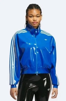 JAQUETA ESPORTIVA ADIDAS LÁTEX 3 LISTRAS AZUL - JD1055 - NOVA EM FOLHA COM ETIQUETAS - RARA - Imagem 1 de 4