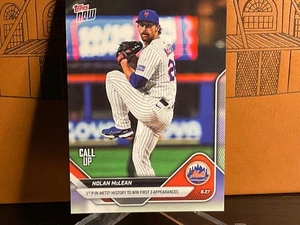 Nolan McLean, New York Mets #3 Prospect - 2025 Topps Now CALL-UP…Starts 3-0!!! - Bild 1 von 2