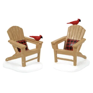 Dept 56 BEST SEATS AROUND SET OF 2 General Village 6013634 BRAND NEW IN BOX - Picture 1 of 4