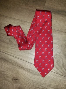 Brooks Brothers Krawatte Delphin Print Rot Seide - Bild 1 von 3