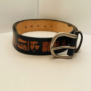 Rock N Roll Ledergürtel Unisex 42" Faces Of Music Legends silberne Schnalle schwarz - Bild 1 von 12