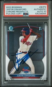 2023 Bowman Chrome Justin Crawford Auto PSA 10 - Picture 1 of 2
