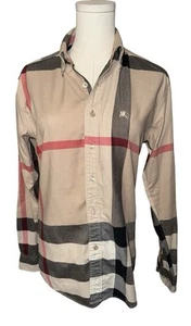 Burberry Brit Nova Check Button Down Long Sleeve Shirt Men’s Size S - Picture 1 of 13