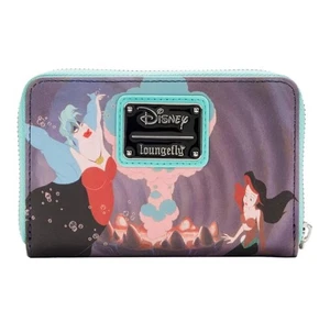 Loungefly Disney Die kleine Meerjungfrau Ursula Prinzessin Szenen umlaufender Reißverschluss Geldbörse NEU - Bild 1 von 4
