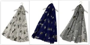 Cute Cat design Scarf - various colours - Picture 1 of 4
