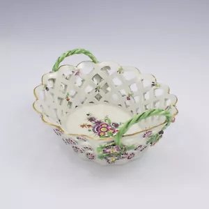 Stunning First Period Worcester Porcelain Chestnut Basket c.1775 Antique - Picture 1 of 13