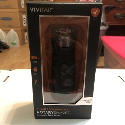Afeitadora giratoria Vivitar de acero inoxidable talla única negra Foto 1 de 4