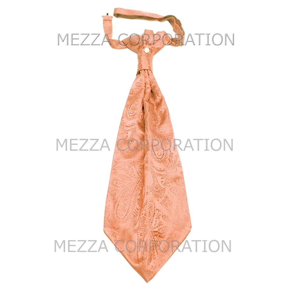 Новые мужские полиэстер Ascot галстук галстук пейсли вечеринки персик свадьбы официальный выпускной - Изображение 1 из 1