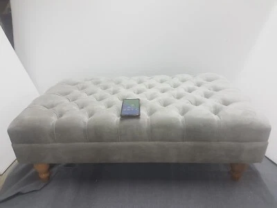 Handmade Chesterfield Footstool Deep Button - Image 1 of 4