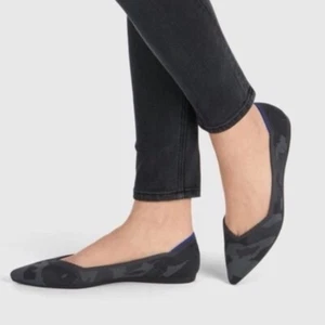 Rothy’s Damen-Ballerinas neu ohne Karton The Point schwarz/grau Tarnmuster Größe 6 selten - Bild 1 von 10